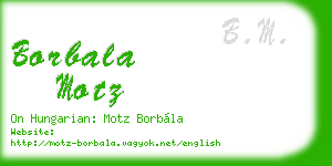 borbala motz business card